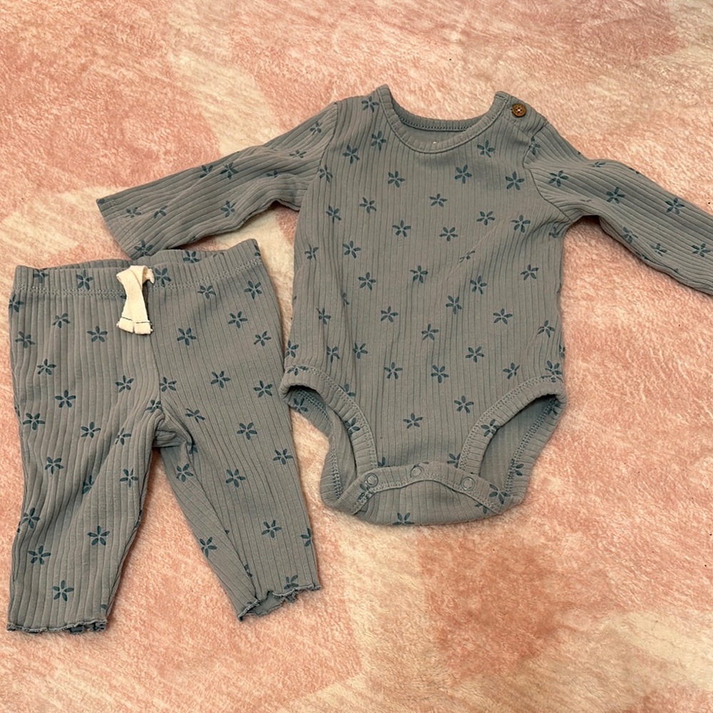 Carter's Blue Floral Kids Matching Set